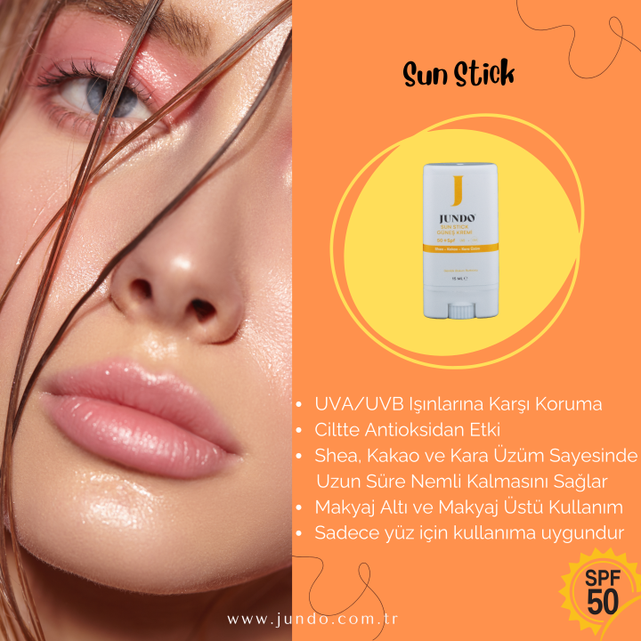Jundo Sun Stick Güneş Kremi 50+ SPF – Shea, Kakao & Kara Üzüm