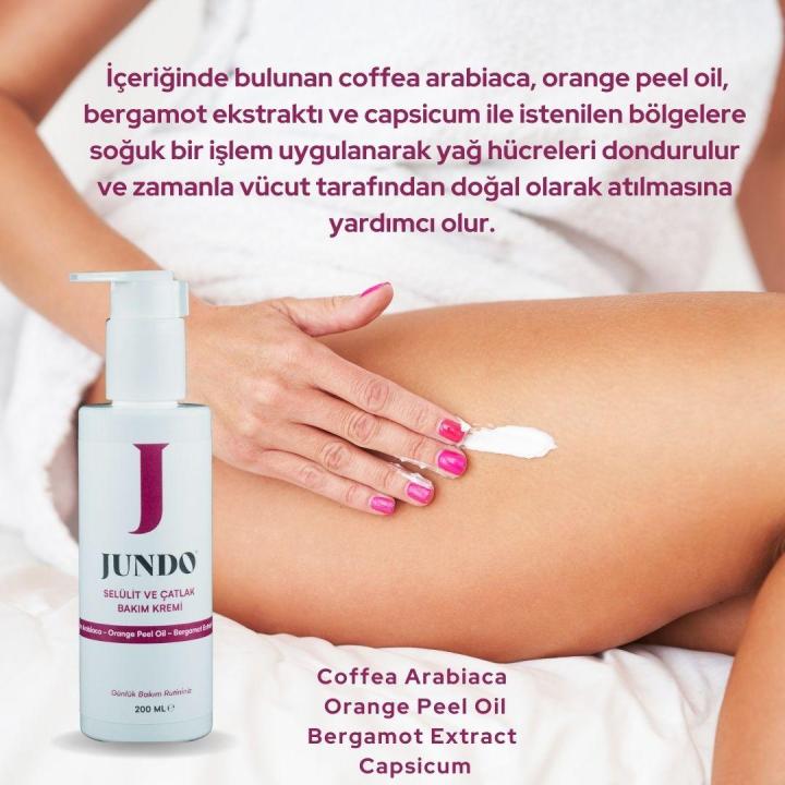JUNDO Sıkılaştırıcı & Selülit Ve Çatlak Bakım Kremi Vücut Şekillendirici - 200 ml