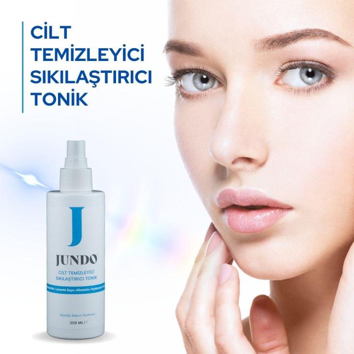 JUNDO Canlandırıcı & Gözenek Sıkılaştırıcı Ve Aydınlatıcı Cilt Temizleyici & Sıkılaştırıcı Tonik - 200 ml