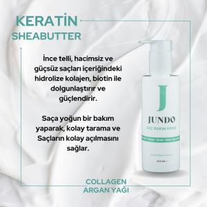 JUNDO Onarıcı Besleyici Arganyağı & Keratin Saç Bakım Kremi Ve Saç Bakım Maskesi - 200 ml