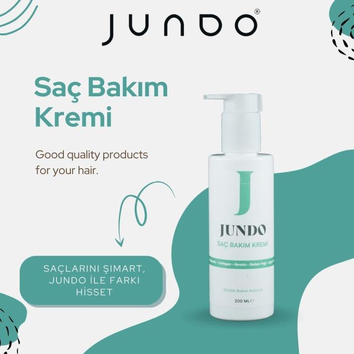 JUNDO Onarıcı Besleyici Arganyağı & Keratin Saç Bakım Kremi Ve Saç Bakım Maskesi - 200 ml