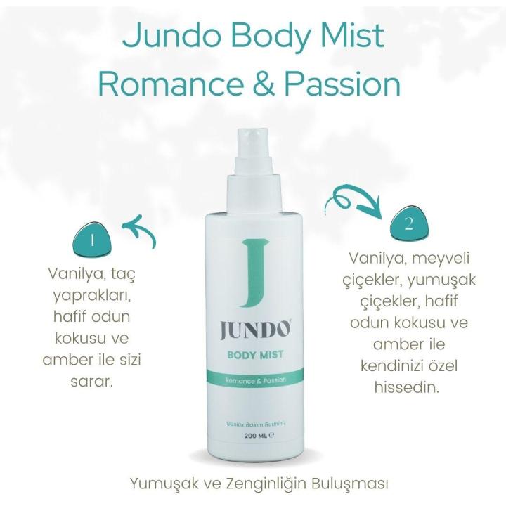 JUNDO Vanilya Ve Meyveli Çiçekler Body Mist Romance & Passion - 200 ml